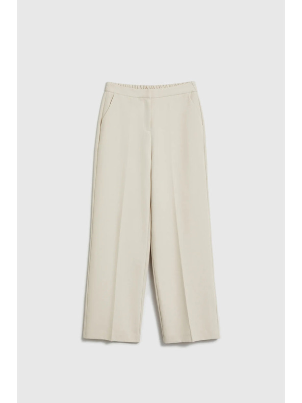 Moodo Béžové nohavice so skladmi Moodo