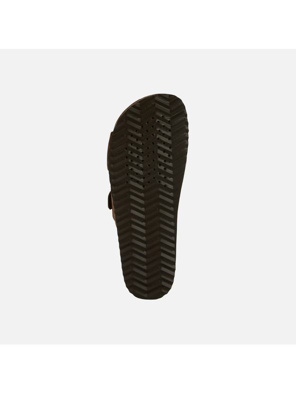 Geox Tmavohnedé dámske šľapky Geox Brionia