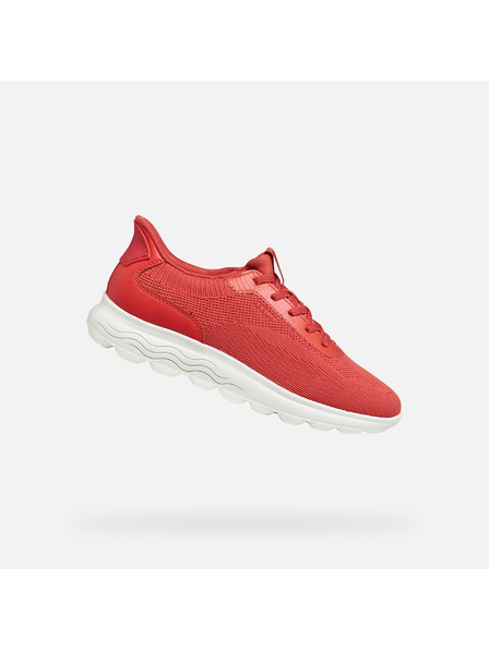 Geox Červené dámske tenisky Geox Spherica Plus Fast in