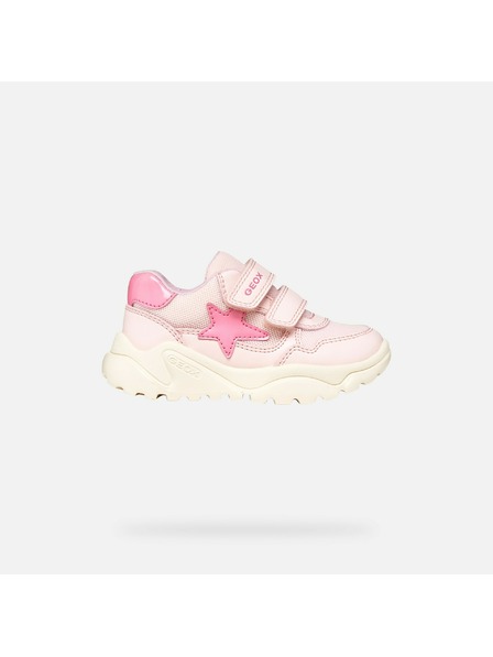 Geox Svetloružové dievčenské tenisky Geox Ciufciuf