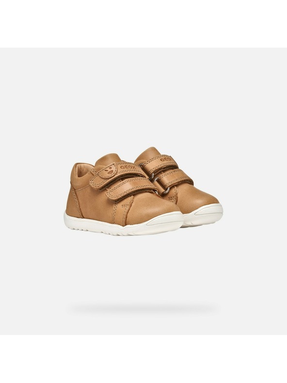 Geox Svetlohnedé chlapčenské tenisky Geox Macchia