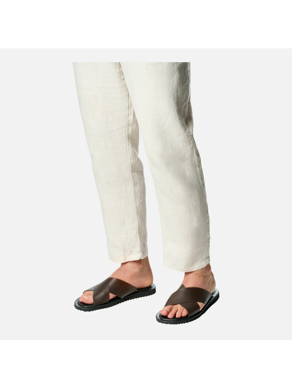 Geox Čierne pánske šľapky Geox Erice