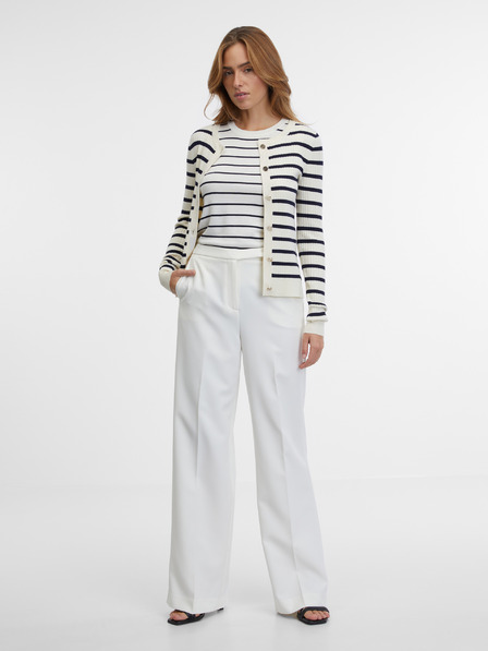 Orsay Krémový dámsky pruhovaný kardigán ORSAY