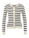Orsay Krémový dámsky pruhovaný kardigán ORSAY