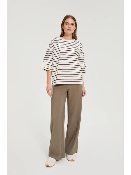 Moodo Pruhovaná mikina biela Moodo