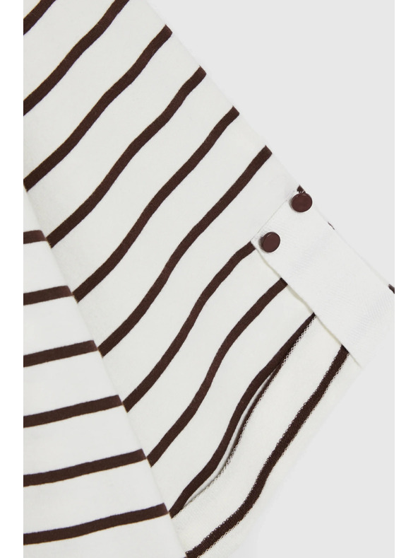 Moodo Pruhovaná mikina biela Moodo