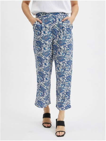 Orsay Modré dámske vzorované nohavice ORSAY