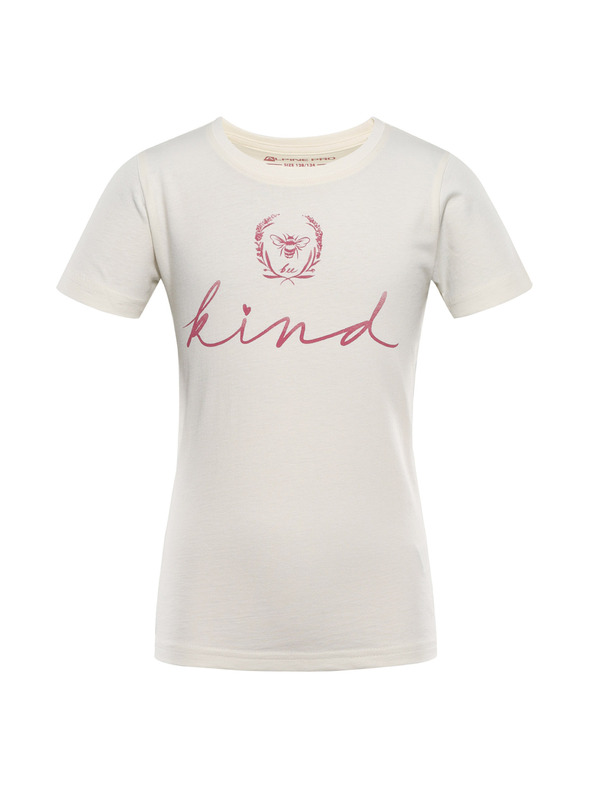 ALPINE PRO Detské tričko z organickej bavlny ALPINE PRO ECOMO 2 creme varianta pa