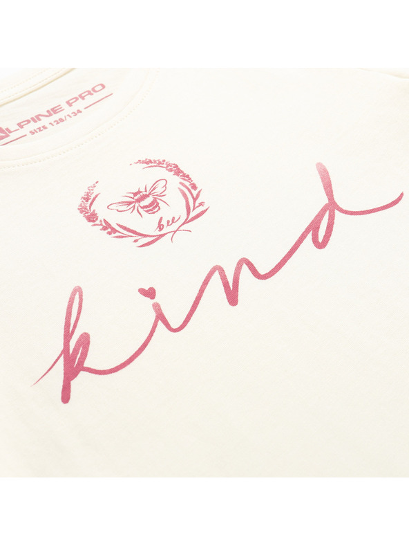 ALPINE PRO Detské tričko z organickej bavlny ALPINE PRO ECOMO 2 creme varianta pa