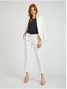 Orsay Biele dámske široké nohavice s opaskom ORSAY