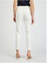 Orsay Biele dámske široké nohavice s opaskom ORSAY