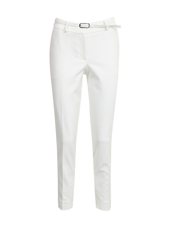 Orsay Biele dámske široké nohavice s opaskom ORSAY