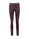 Orsay Vínové dámske kožené nohavice ORSAY