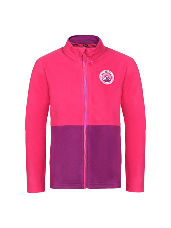 ALPINE PRO Fialovo-ružová detská fleecová mikina ALPINE PRO SIUSO