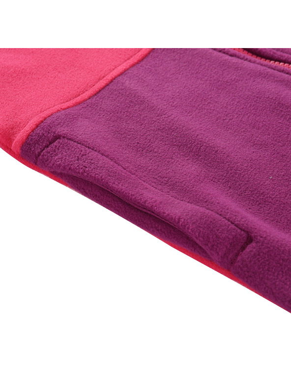 ALPINE PRO Fialovo-ružová detská fleecová mikina ALPINE PRO SIUSO