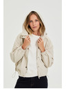 Moodo Bunda s kapucňou béžová Moodo