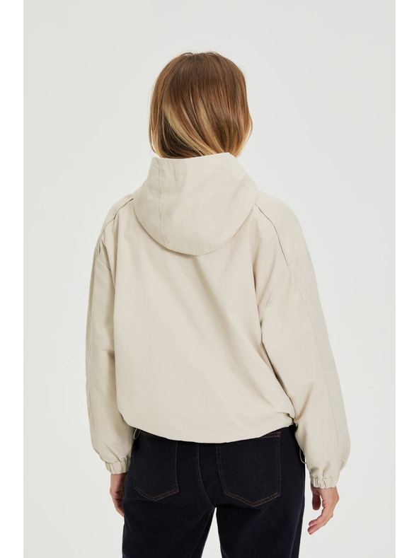 Moodo Bunda s kapucňou béžová Moodo