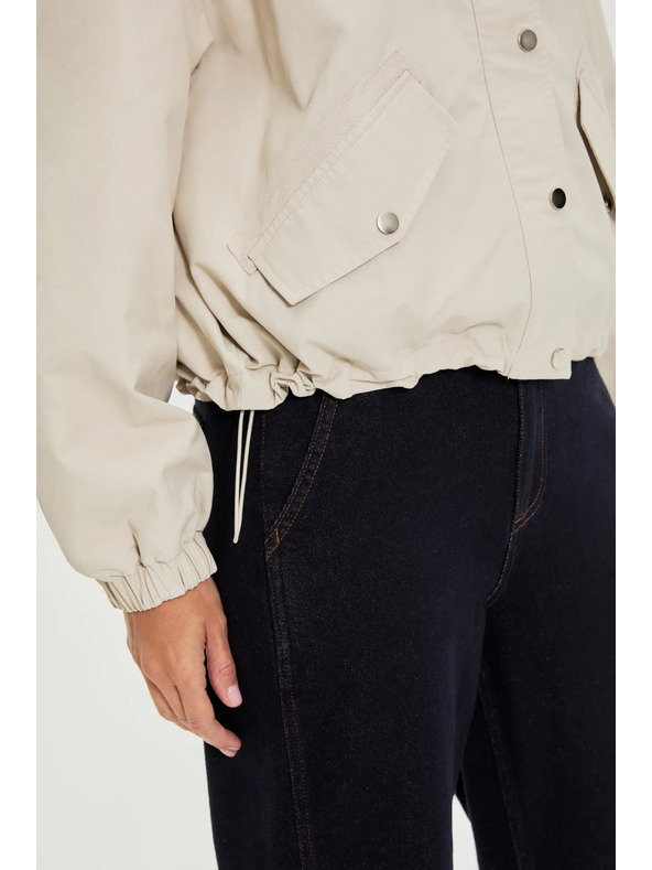 Moodo Bunda s kapucňou béžová Moodo