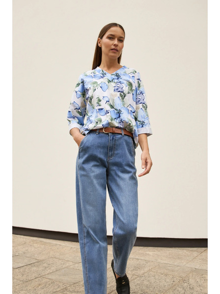 Moodo Mikina s kvetmi modrá Moodo