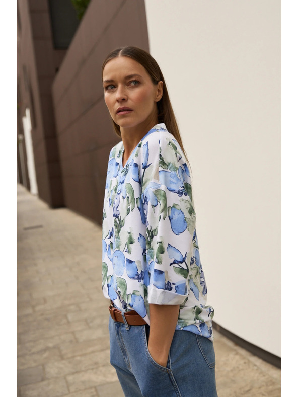 Moodo Mikina s kvetmi modrá Moodo