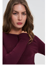 Moodo Priliehavá blúzka s dlhými rukávmi vínová Moodo