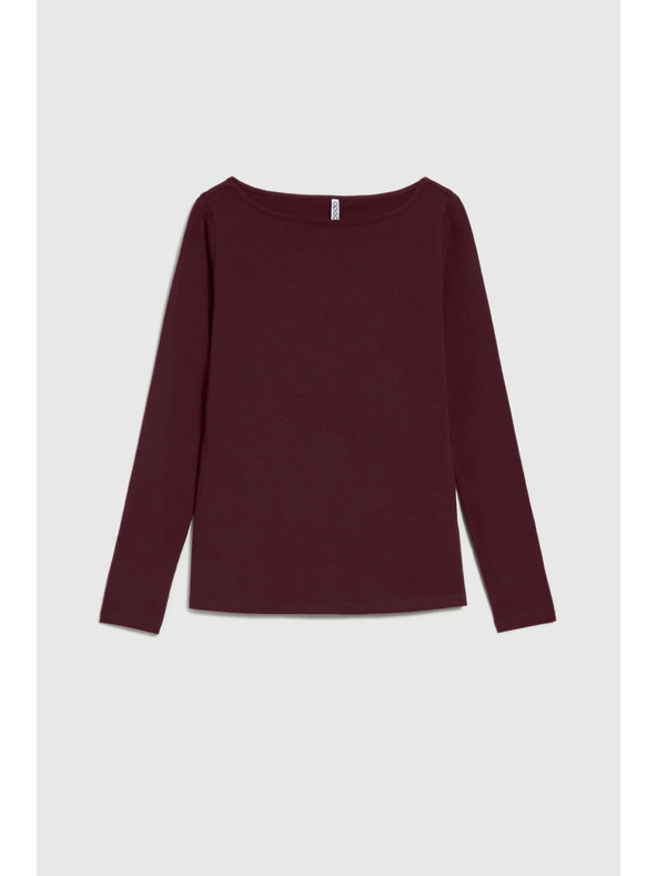 Moodo Priliehavá blúzka s dlhými rukávmi vínová Moodo