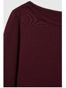 Moodo Priliehavá blúzka s dlhými rukávmi vínová Moodo