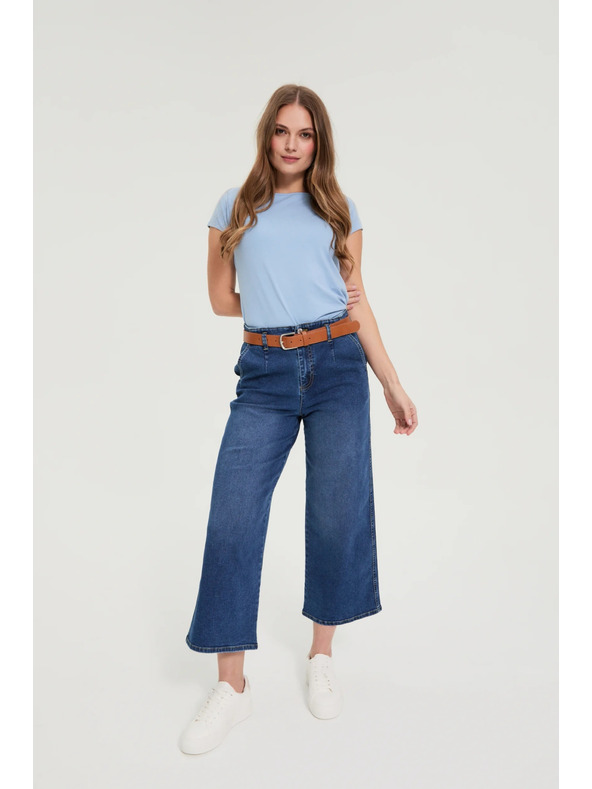 Moodo Bavlnené tričko modré Moodo