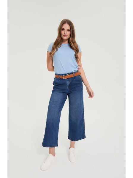 Moodo Bavlnené tričko modré Moodo