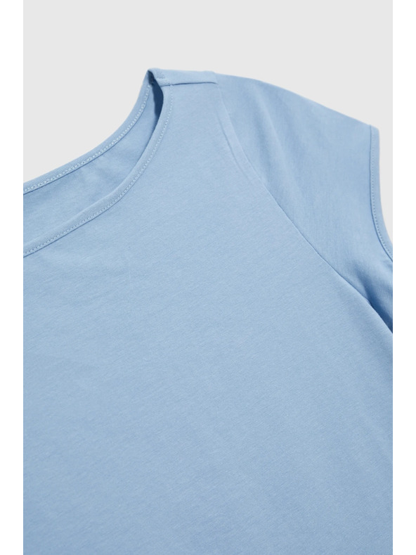 Moodo Bavlnené tričko modré Moodo