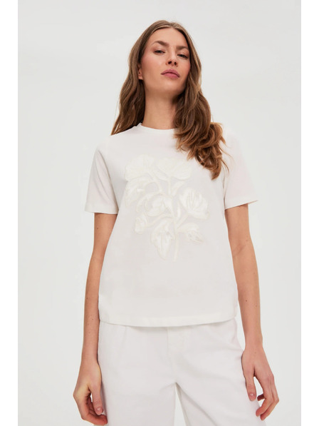 Moodo Blúzka s aplikáciou biela Moodo