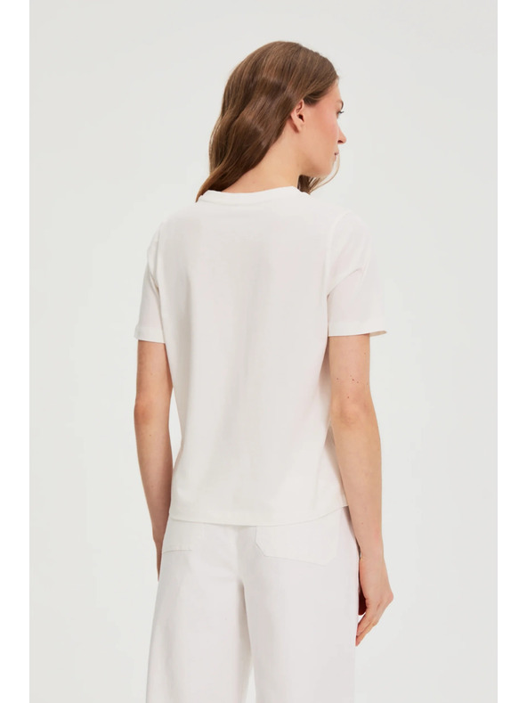 Moodo Blúzka s aplikáciou biela Moodo