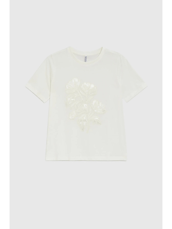 Moodo Blúzka s aplikáciou biela Moodo