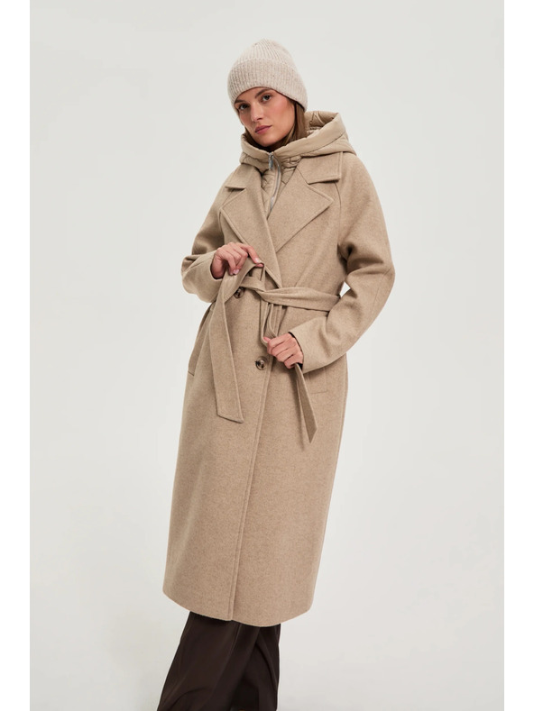 Moodo Pletená čiapka piesková Moodo