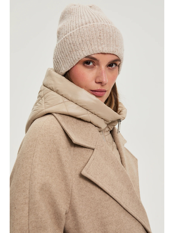 Moodo Pletená čiapka piesková Moodo