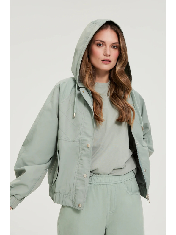 Moodo Krátka bunda olivová Moodo