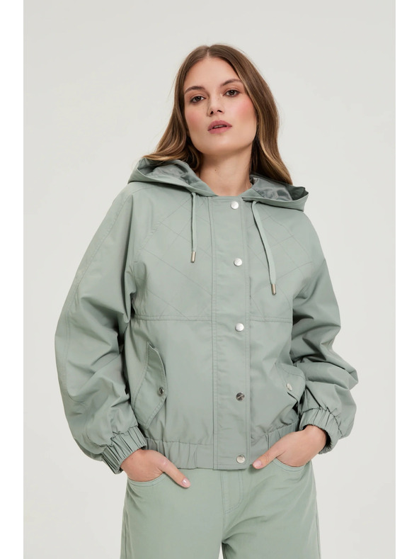 Moodo Krátka bunda olivová Moodo