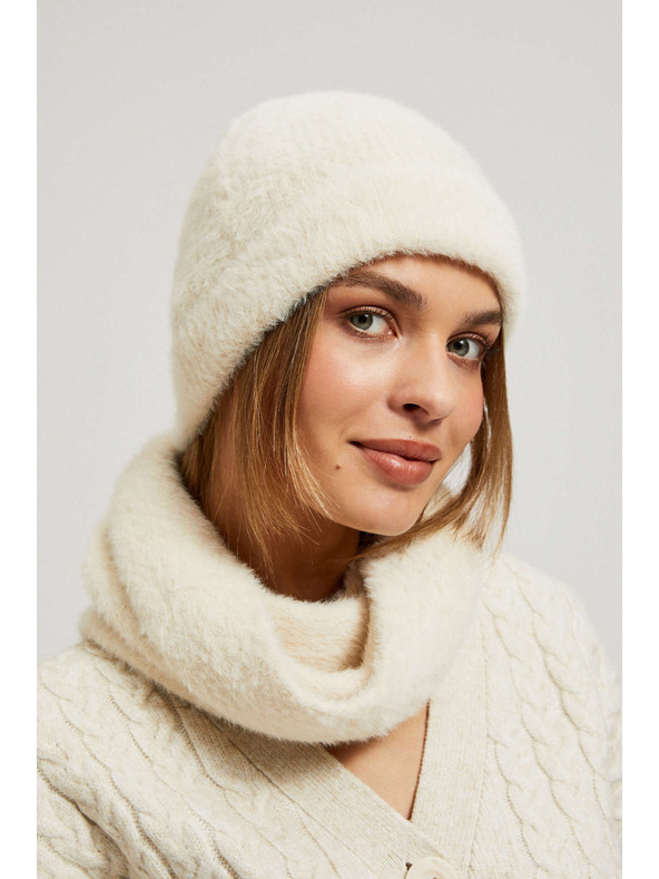 Moodo Hladká čiapka piesková Moodo