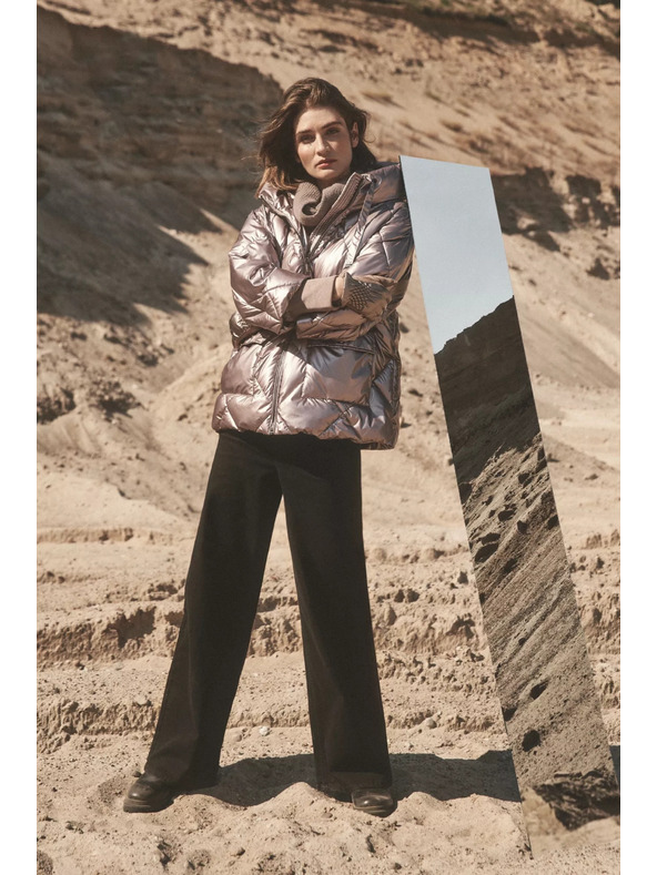 Moodo Metalická prešívaná bunda Moodo