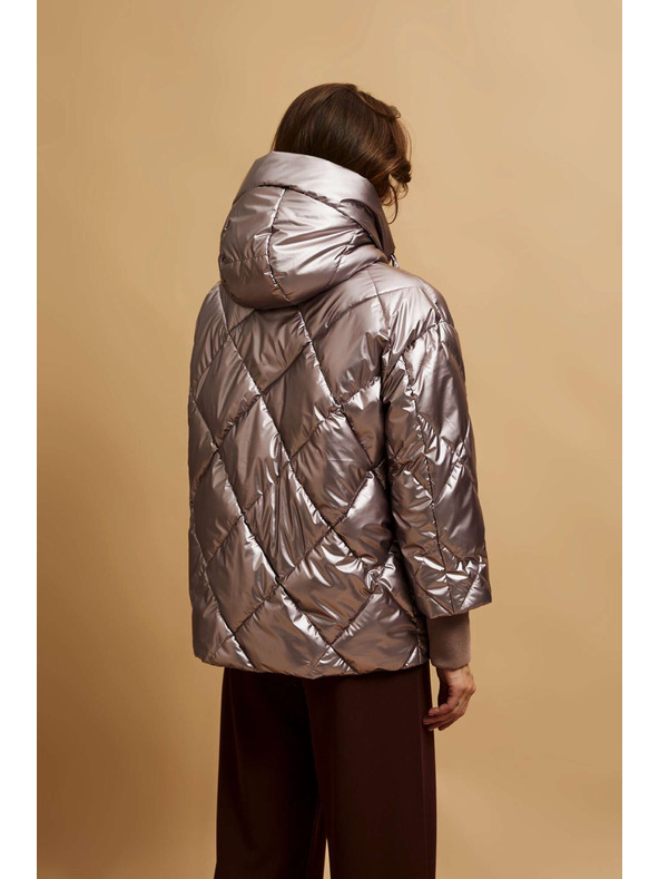 Moodo Metalická prešívaná bunda Moodo