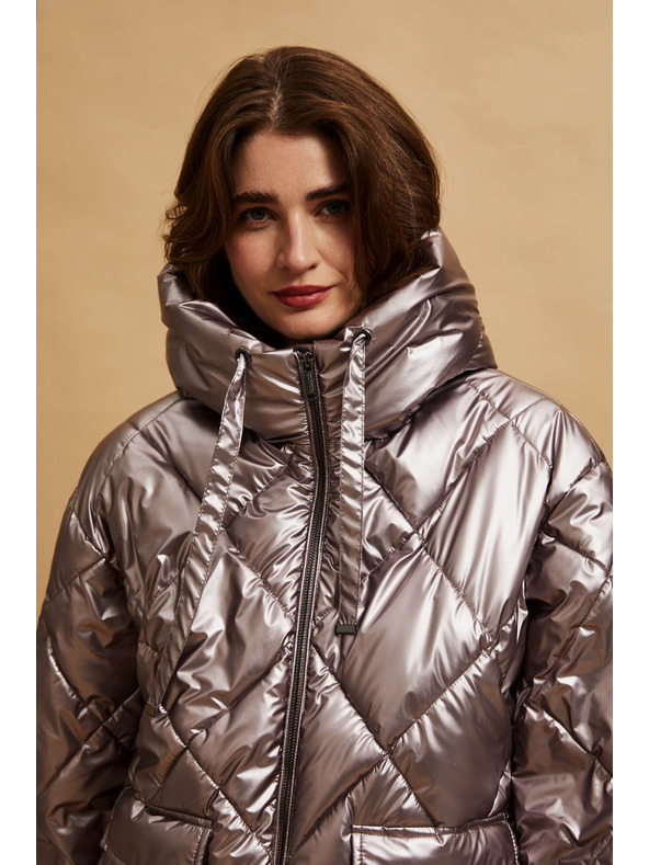 Moodo Metalická prešívaná bunda Moodo
