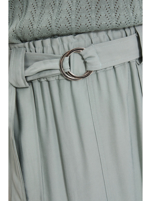 Moodo Sukňa z viskózy olivová Moodo