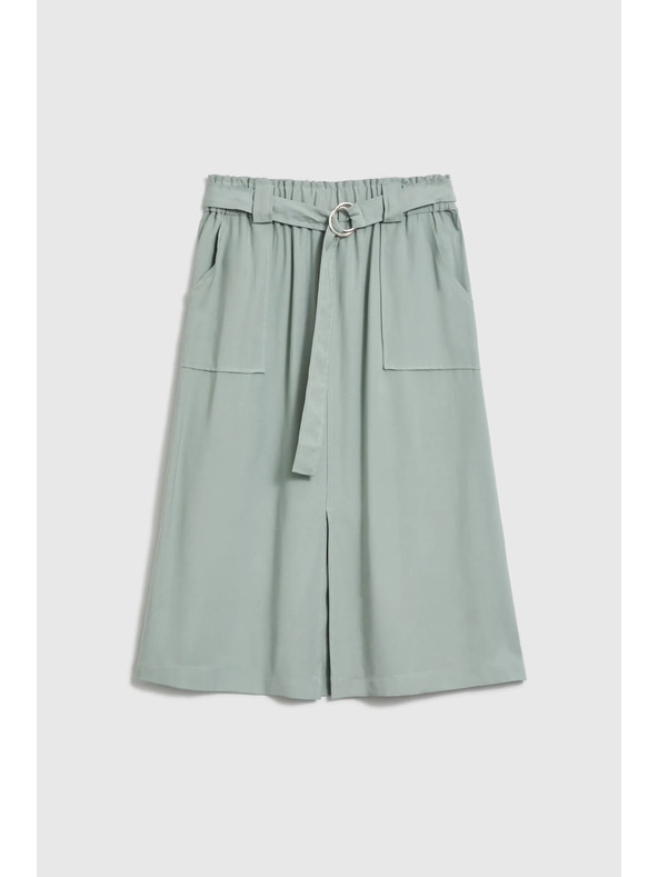 Moodo Sukňa z viskózy olivová Moodo