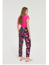 Moodo Nohavice s kvetmi tmavomodré Moodo