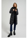 Moodo Prešívaná bunda so stahovacou šnúrou čierna Moodo