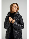 Moodo Prešívaná bunda so stahovacou šnúrou čierna Moodo
