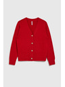Moodo Kardigan s gombíkami v tvare ruže červený Moodo