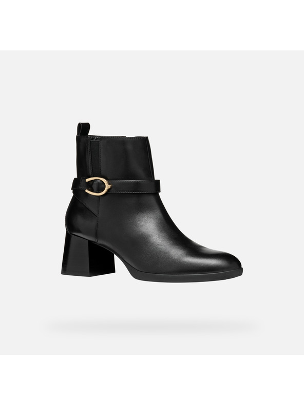 Geox Čierne dámske členkové topánky Geox Walk Pleasure 55