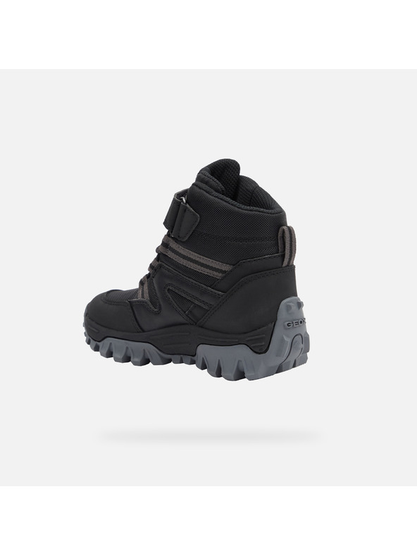 Geox Čierne chlapčenské zimné topánky Geox Himalaya B Abx