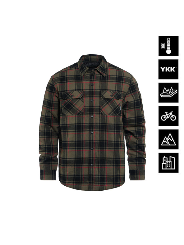 Horsefeathers Vodoodrpudivá zateplená košeľa Dough - tarmac